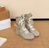 Botas de Treino Martin Alemãs Retrô Femininas 2026 Outono Novo Botas de Boxe Bico Redondo Meio da Panturrilha Botas Western Casuais Esportivas Botas de Cano Curto