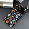 Halloween Venda Quente Retrô Pintura a Óleo Arbusto de Flores Fantasma Pequeno Maçã Capa de Celular iPhone18PM Case com Película
