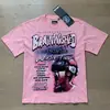 Comercio Exterior Transfronterizo Hellstar Hellstar Marca de Tendencia Europea y Americana Talla Grande Holgada Sudadera Camiseta Casual de Manga Corta para Hombre y Mujer