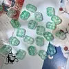 Atacado Pingente de Flor Tridimensional Esmaltado 13X18mm Pingente de Sorte Tridimensional Dupla Face Materiais para Pulseira Colar com Contas Feito à Mão DIY
