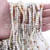 2/3/4mm Pequenas Contas Redondas Cristal Ágata Pedra Natural Pequenas Contas Redondas Acessórios para Joias Brincos de Contas DIY Acessórios