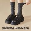 Calcetines de pila para niños otoño e invierno calcetines de tubo gruesos y cálidos calcetines de pierna blancos sin costuras estilo japonés primavera y otoño