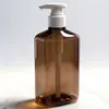 Botellas de Plástico Planas Cuadradas para Mascotas, Botellas de 500 ml para Champú y Gel de Ducha, Directo de la Fábrica de Origen, Soporta Personalización
