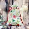 Sacola de organza de natal, nova moda, decoração para casa, pacote de bolso, atacado, véspera de natal, bolsa de desenho animado de maçã doce