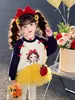 Vestido moletom de desenho animado estilo coreano para meninas, nova coleção outono 2026, vestido princesa de malha para comércio exterior, dropshipping de roupas infantis