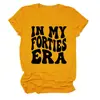 En mi era de los cuarenta Amazon eBay sitio independiente camiseta casual y cómoda de cuello redondo de manga corta para mujer para comercio exterior
