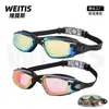Gafas de Natación Profesionales, Impermeables y Antivaho, Gafas de Natación para Competición, Gafas de Natación de Alta Definición, Galvanoplastia Antivaho, Suministros de Natación para Hombres y Mujeres, Adultos