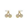 Pendientes de cereza de plata esterlina s925 para mujer, elegantes, ligeros, de lujo, de alta gama, sencillos y únicos, con diseño coreano Mori.