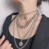 Colar com Pingente de Imagem de Rainha Embossada Criativa, Corrente Torcida Vintage, Colar Multicamadas - Joias Transfronteiriças Europeias e Americanas