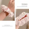 Goma para el Pelo Floral para Mujer, Banda Elástica de Alta Elasticidad para Cola de Caballo, Moño, Accesorio de Cabello Elegante