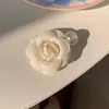 Dulce Atmósfera de Vacaciones en la Playa junto al Mar con Flores de Hibisco de Colores, Pasadores Bohemios de Plumeria y Accesorios Florales para el Cabello