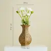 Vaso de Cerâmica Retrô Estilo Wabi-Sabi Shumen Flor Artificial Arranjo de Flores para Sala de Estar Decoração de Entrada de Luxo Leve de Alta Qualidade