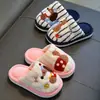 Pantuflas de algodón para niños con diseño de cachorro para invierno, pantuflas de interior para el hogar para niños, pantuflas peludas lindas para niños y niñas mayores
