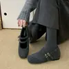 Zapatos de Algodón Cálidos para Aumentar la Altura Interior con Hebilla Otoño e Invierno 2026 Nuevo Estilo Estilo Coco Chanel Zapatos de Frijol de Correa Única Con Terciopelo Adicional Calzado Exterior Zapatos Peludos Mujer