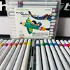 Caneta Marcadora Acrílica à Base de Água para Crianças e Estudantes Pintura Aquarela Especial DIY Secagem Rápida Caneta Aquarela Pincel de Pintura Opaco