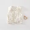 Roupa para bebês recém-nascidos, algodão puro Classe A, sem costura, novo colete de algodão de 40g, roupa externa para bebês, roupa infantil outono e inverno