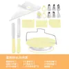 Plato Giratorio para Decorar Pasteles Transfronterizo Set de 36 Piezas Espátula Recta para Crema Espátula Curva para Crema Bolsa de Leche Desechable Herramienta Raspadora