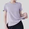Ropa de Yoga para Mujer en Verano Delgada Principiante Deportiva de Malla Manga Corta Ropa de Fitness Casual Running Entrenamiento Camiseta de Secado Rápido