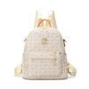 Bolso de Moda para Mujer 2026 Tendencia Versátil Mochila de PU Gran Capacidad con Letras para Viajes al Aire Libre Mochila Pequeña Portátil