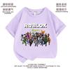 Ropa de Roblox, camiseta de verano de manga corta para niños, ropa para niños, camiseta de fondo para niños y niñas de tallas medianas y grandes