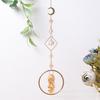 Artesanato de Jardinagem Decorativo Lua Dourada Sol Bola de Diamante AB Colorido Champagne Pingente de Cristal