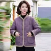Elegante Chaqueta Acolchada Pequeña de Algodón para Mamá Otoño e Invierno Abrigo Engrosado Forrado de Polar Ropa para Señoras de Mediana Edad y Adultos Mayores Chaqueta Corta de Algodón Chaqueta Acolchada Pequeña Cálida