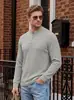 Sudadera pesada para hombre de estilo europeo y americano, de sitio web independiente, con patrón jacquard texturizado, camisa Henley casual suelta talla europea TK
