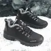 Sapatos Masculinos para Exterior Outono e Inverno Impermeáveis, Antiderrapantes e Resistentes ao Desgaste Sapatos de Caminhada para Homens de Meia-Idade Quentes e Aveludados Sapatos de Viagem Sapatos Esportivos