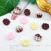 Cartoon novo chocolate queijo unhas jóias material saco luminoso tridimensional resina diy hairpin acessórios atacado