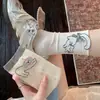 Calcetines lindos de cachorro de dibujos animados para mujer, calcetines de media pantorrilla, calcetines de algodón finos de verano estilo coreano y japonés, calcetines largos de moda estilo universitario ins