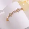 Pulsera de Zirconia con Forma de Gota de Agua para Mujer Pulsera Elegante de Alto Nivel Transfronteriza Europea y Americana Moda de Lujo Ligero Joyería Exquisita