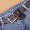 Cinturones para Adolescentes, Cinturones de Negocios para Hombre con Hebilla de Pasador, Cinturones de Moda para Jeans, Cinturones Retro Versátiles