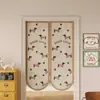 Cortina de Puerta de Dibujos Animados Simple para Dormitorio, Salón de Té en Casa, Cortina Divisoria de Privacidad, Cortina de Puerta para Baño sin Perforaciones