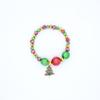 Pulseira de Natal direta da fábrica corda elástica ornamentos com contas Árvore de Natal Papai Noel sino pulseira de desenho animado