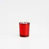 100ml75ml Portavelas para Velas Aromáticas de Vidrio Contenedor diy Transparente Esmerilado Negro Mate Blanco Plateado Leide