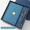 Conjunto de presente personalizado de caderno de negócios corporativo com logotipo impresso, bloco de notas de reunião de alta qualidade, agenda elegante A5