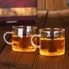 Tazas de Té de Vidrio de Borosilicato al por Mayor del Fabricante, Asa Transparente, Pequeñas Tazas de Té Resistentes a Altas Temperaturas, Tazas de Café Kung Fu para el Hogar