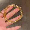 Pulsera de Amatista Fantasma Blanca de Cristal Natural Lujo Accesible Pulsera de Cristal Blanco Aguamarina de Gama Alta Pulsera de Moda para Mujer