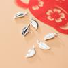 S925 prata tailandesa retrô pingente de folha pequena personalidade pulseira DIY feita à mão pingente acessórios de joias atacado S0695