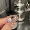 Super Flash Huazi Diamante 8mm Cuadrado Grueso Copo de Nieve Corazón Clavo para Hueso de la Oreja Colección Acero de Titanio Base Plana Aguja con Rosca para Soportar Perforación de Oreja