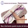 Óculos de leitura anti-azul ultraleves sem armação, estilo novo e moderno, com flash fino e diamante, antienvelhecimento, para mulheres