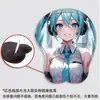 Alfombrilla de ratón 3D Estéreo Pecho Hatsune Miku Protector de muñeca de silicona Agujero de conejo Juego Dormitorio Estación de trabajo Almohadilla suave para la muñeca