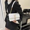 Bolso de mujer, bolso de hombro con hilo bordado, nueva moda de invierno 2023, bolso de hombro bordado acanalado con borlas, bolso decorativo, bolso de mensajero