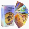 10.3*6cm Baraja de Tarot Holográfica Arcoíris, Cartas de Tarot con Juego de Mesa de Adivinación Guía para Principiantes