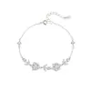 Pulsera Original Tiqia de Plata de Ley S925 Camelia para Mujer, Versión Coreana, Joyería de Flor de Circonita Brillante de Lujo Ligero Ins de Nicho