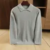 Novedad Otoño e Invierno 2026 Ropa de Punto de Lana para Hombre Clásico Versátil Talla Grande Cuello Polo Suéter de Hombre de Calibre 7