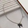 Collar Colgante de Poni Glaseado Lindo y Dulce Cadena de Cuentas Redondas Cadena para Clavícula de Poni Moda Dulce Fresca Versátil