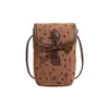 Bolso Pequeño Cuadrado de Lunares de Gama Alta para Mujer 2025 Nuevo Bolso Cruzado de Hombro Único de Moda Tendencia Bolso para Teléfono Móvil de Viaje