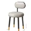 Taburete de Maquillaje con Sensación de Lujo Ligero y Gama Alta, Taburete para Uso Doméstico con Respaldo, Adecuado para Dormitorio de Niñas, Dormitorio Principal, Silla para Tocador, Taburete Redondo, Silla para Manicura