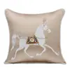 Almohadas Personalizadas Amazon Transfronterizas Cojines para Sofá Bordado Imitación Seda Lujo Ligero Hotel Mesita de Noche Lumbar